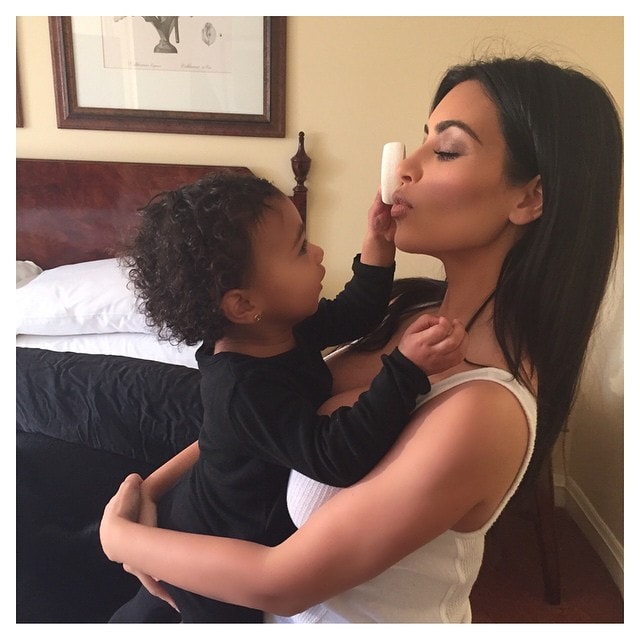 Kim Kardashian's Instagram: "Finishing touches by my new makeup artist"