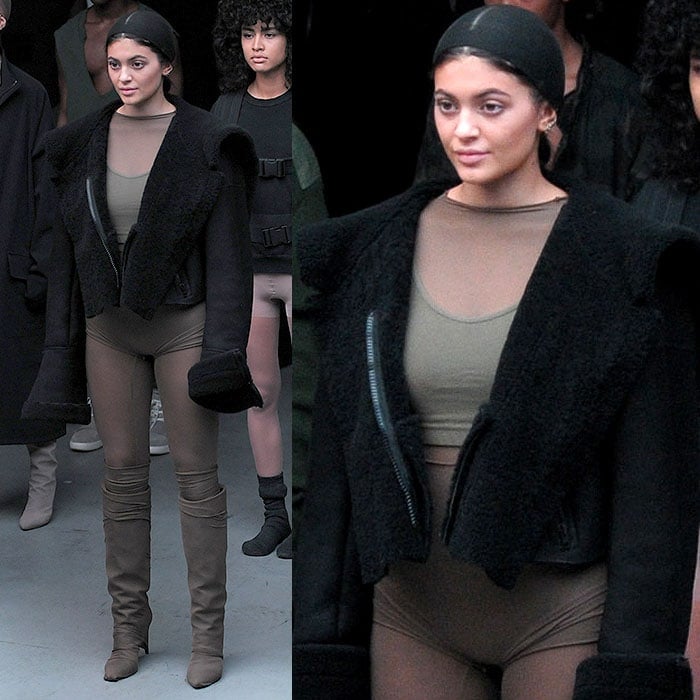 Kylie Jenner at the Adidas Originals x Kanye West Yeezy fashion show held during New York Fashion Week Fall 2015