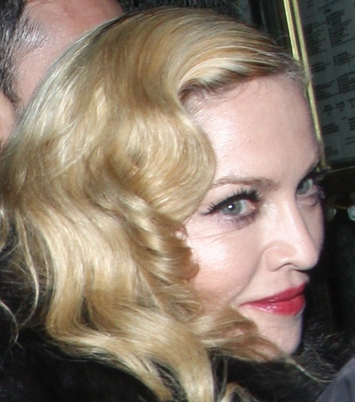 Madonna wears her blonde hair down as she attends her Mert & Marcus House of Love Party