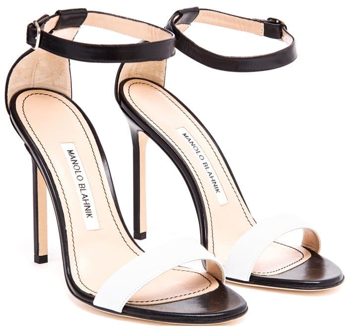 Manolo Blahnik Black Chaos Leather Sandals