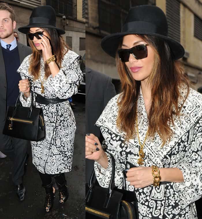 Nicole Scherzinger arrives at the London Palladium for her performance in Cats in London, England, on February 7, 2015