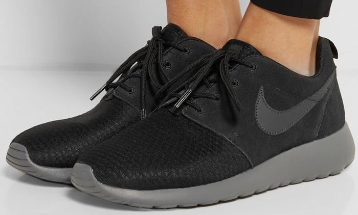 Nike Roshe Run Winter mesh and suede sneakers