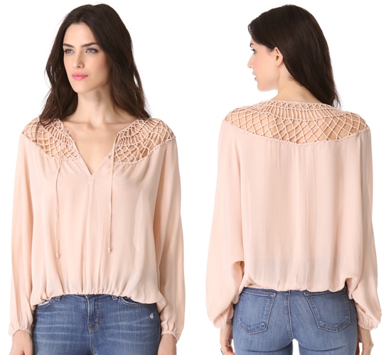 ONE by Chelsea Flower Macrame Blouse