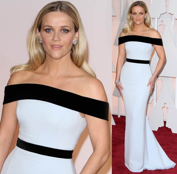 Reese Witherspoon's off-the-shoulder floor-length Tom Ford gown