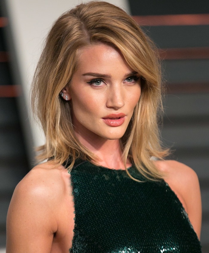 Rosie Huntington-Whiteley accessorized with Anita Ko jewelry