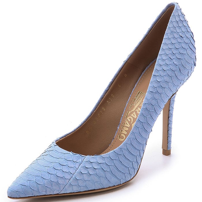 Salvatore Ferragamo Susi Pumps blue snake