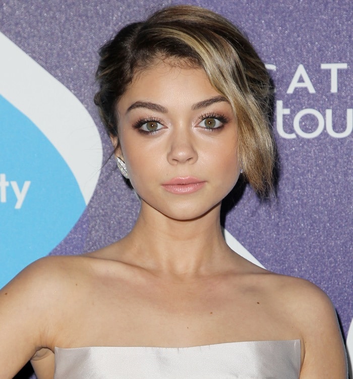 Sarah Hyland at the 2015 unite4:humanity Gala held at the Beverly Hilton Hotel in Beverly Hills on February 19, 2015