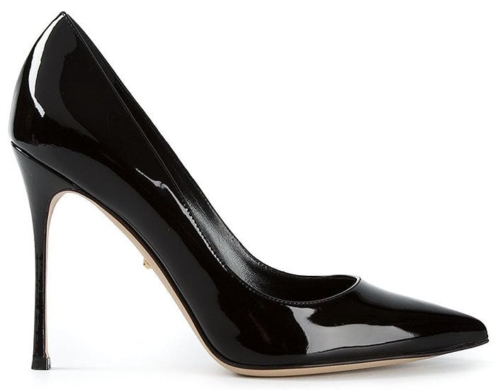 Sergio Rossi black patent pumps