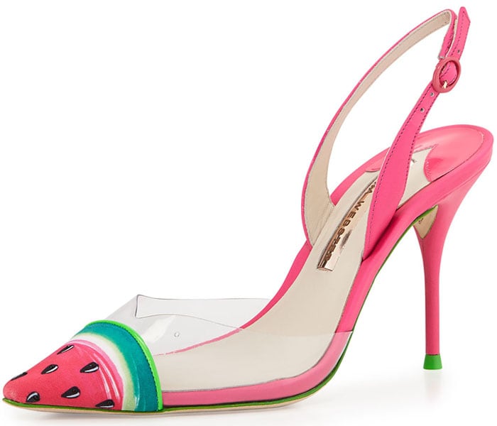 Sophia Webster "Daria Watermelon" Slingback Pumps