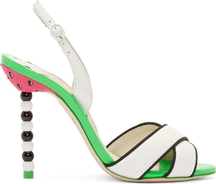 Sophia Webster White Jamila Watermelon Heeled Sandals