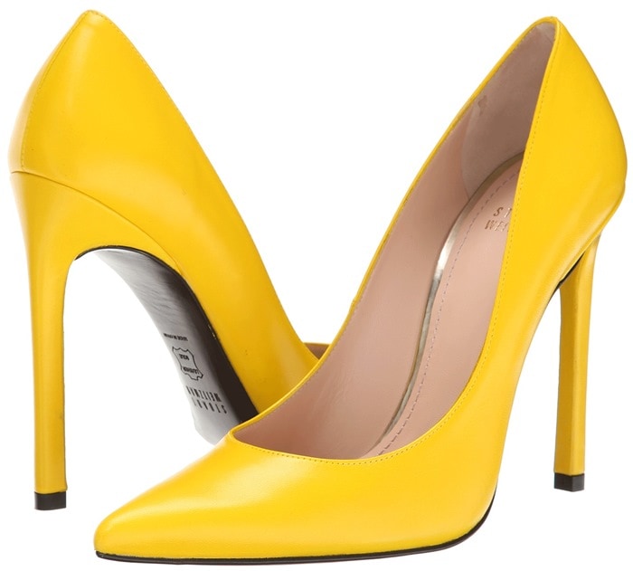 Stuart Weitzman Queen Yellow Pumps