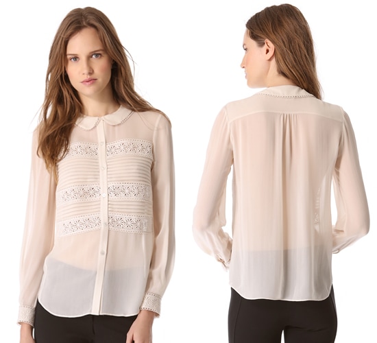 Temperley London Pleats & Lace Shirt