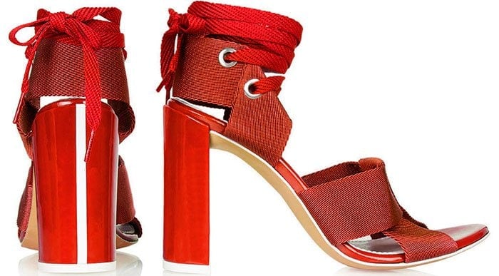 Topshop Unique Folded-Strap Sandals