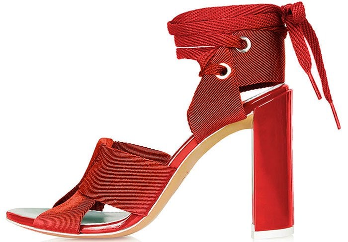 Topshop Unique Folded-Strap Sandals