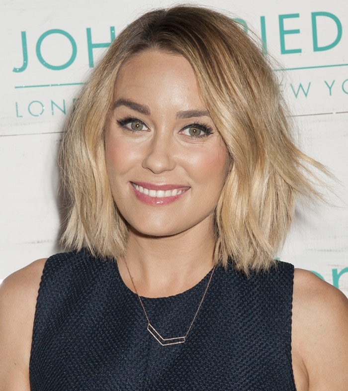 Lauren Conrad's short haircut at the John Frieda Hair Care Beach Blonde Collection Beach Party