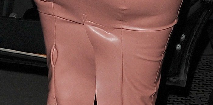 Kim Kardashian made a bold fashion statement in a latex outfit by Atsuko Kudo