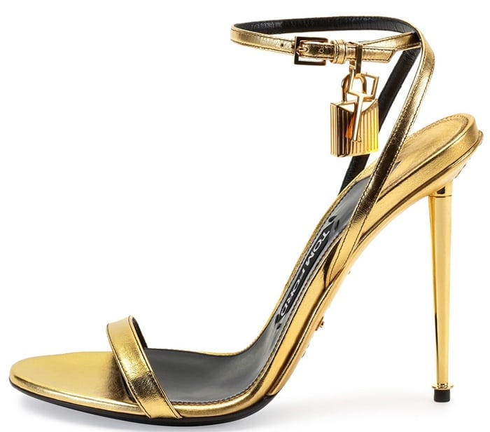 Tom Ford Ankle Lock Sandals in Gold