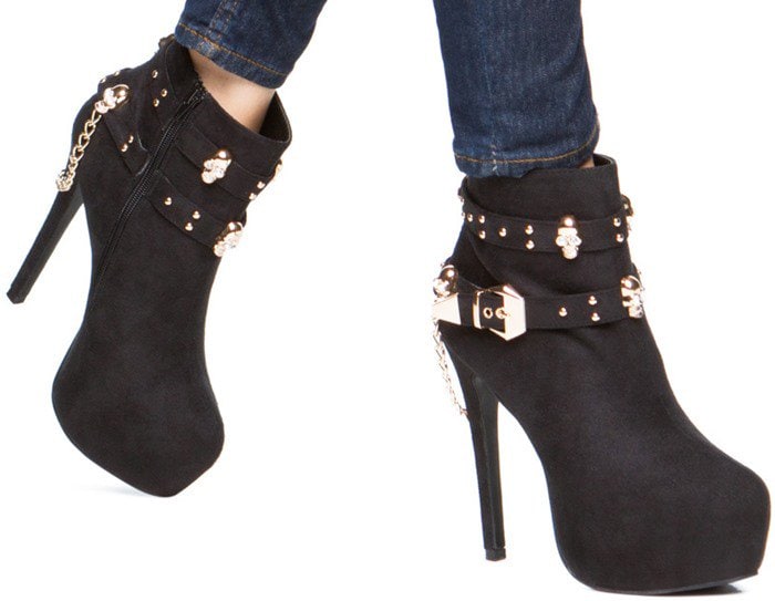 Embellished Platform Booties