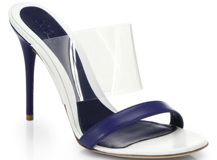 Alexander McQueen Translucent & Leather Slide Sandals