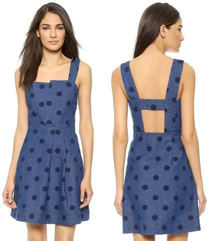 Band of Outsiders Denim Dot Tank Sundress