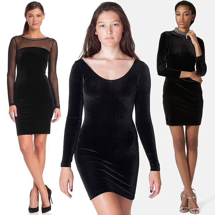 Black velvet dresses