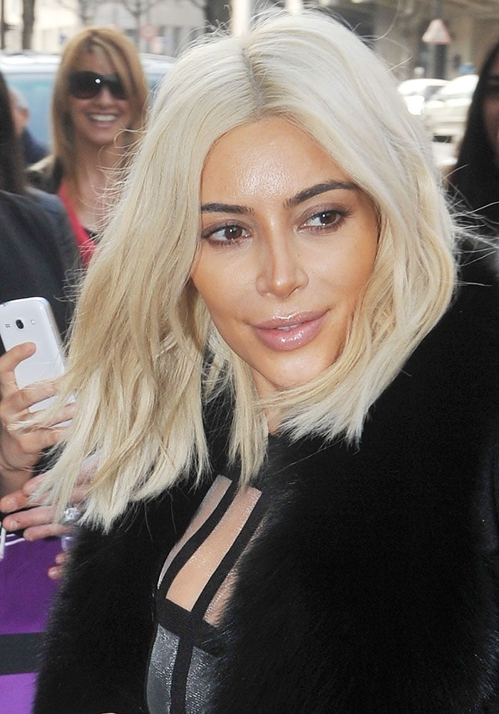 Kim Kardashian received a lot of attention after debuting her new blonde hair