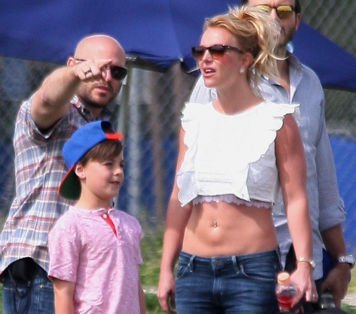 Britney Spears' stunning belly piercing