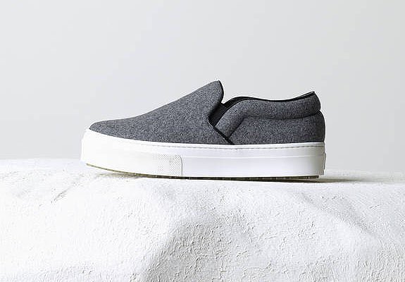 Celine Fall 2013 Gray Felt Skate Sneakers