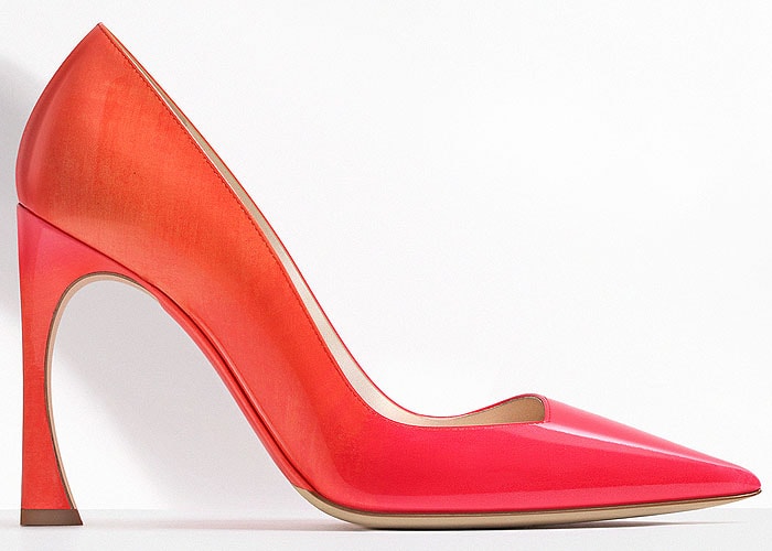 Christian Dior Graduated-Patent Low-Edge Pointy-Toe Pumps