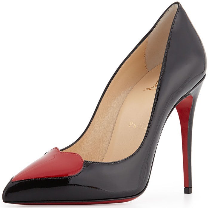 Christian Louboutin "Cora" Patent Heart Pumps