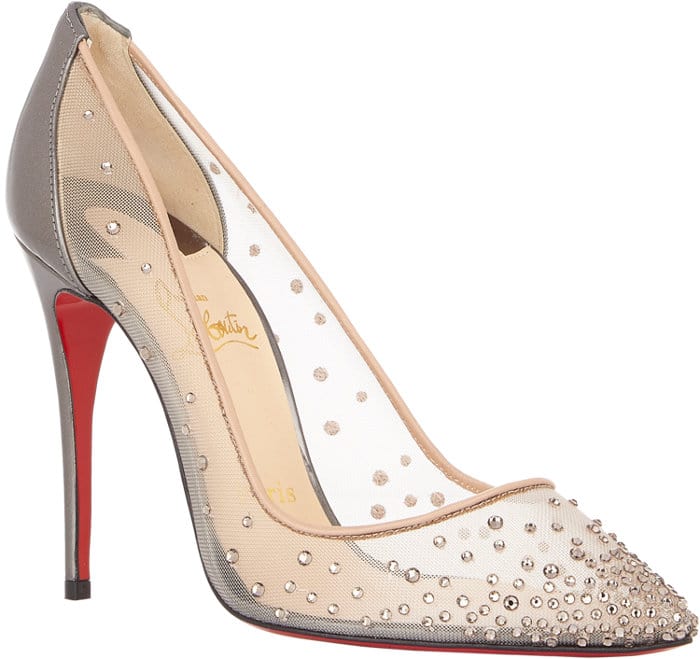 Christian Louboutin Crystal-Embellished Follies Strass Pumps