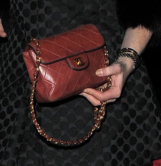 Lindsay Lohan's Chanel mini crossbody bag