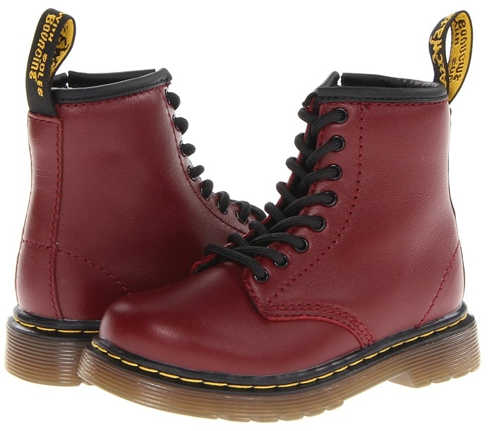Dr. Martens Kid's Collection Brooklee 8-Eye Boot Burgundy