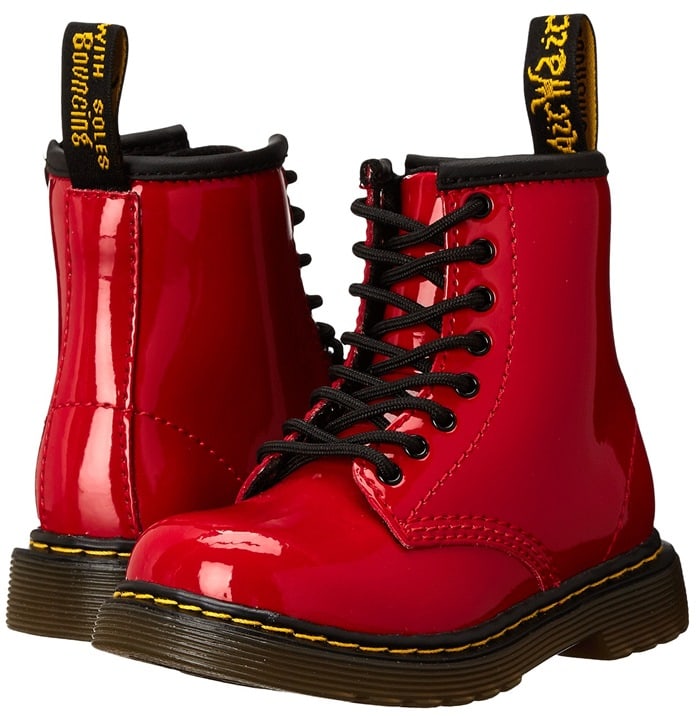 Dr. Martens Kid's Collection Brooklee 8-Eye Boot Red