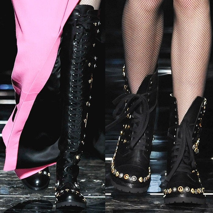 Fausto Puglisi fall 2015 studded combat boots