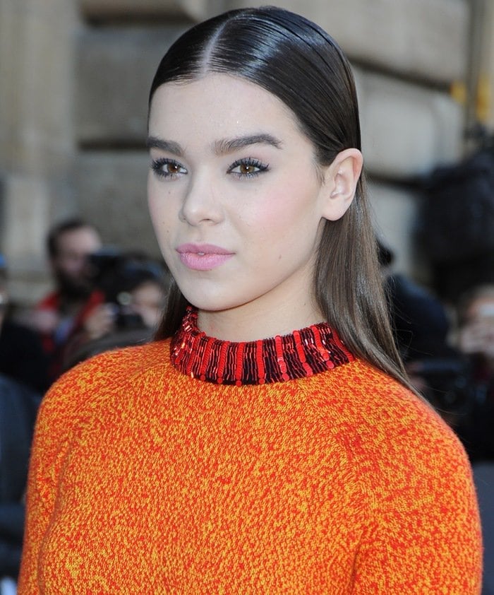 Hailee Steinfeld at the Christian Dior fashion show held as part of Paris Fashion Week Womenswear Fall/Winter 2015/2016 in Paris on March 6, 2015