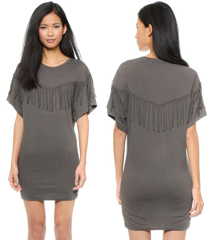 IRO JEANS Ganael Fringe Mini Dress