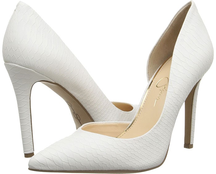 Jessica Simpson Claudette Pumps White Snake