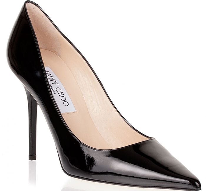 Jimmy Choo Abel Patent Black Pumps