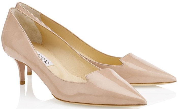 Jimmy Choo Beige Allure Kitten-Heel Pumps