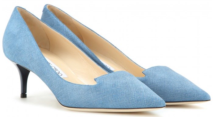 Jimmy Choo Blue Allure Leather Pumps