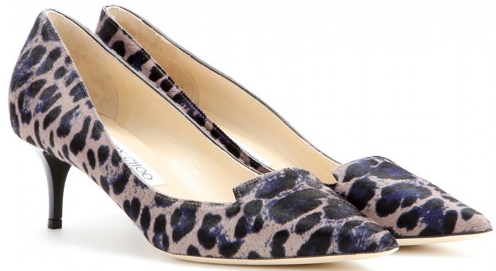 Jimmy Choo Blue Allure Printed Calf Hair Pumps