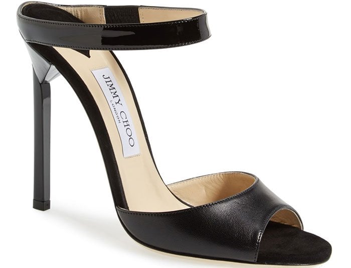 Jimmy Choo Deckle Black Leather Sandals, $795