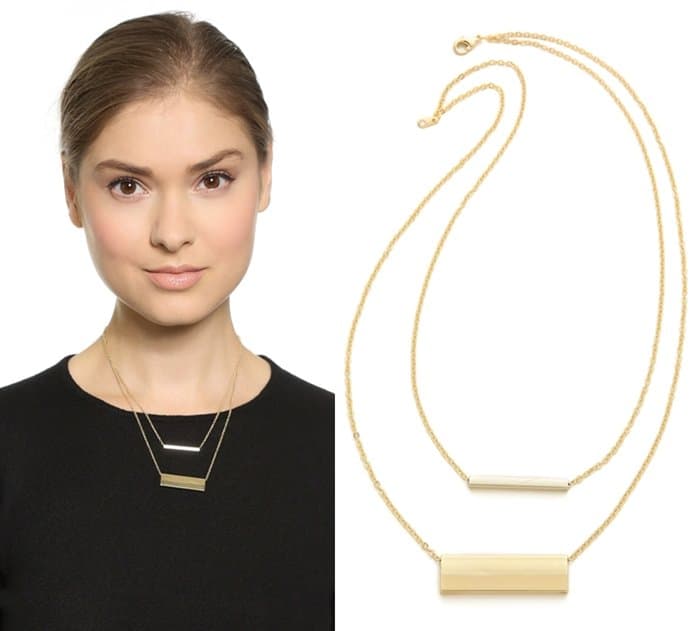 Jules Smith Double-Rectangle Necklace