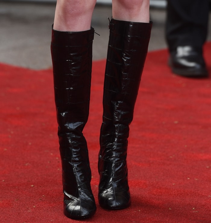 Karen Gillan's shiny boots by Louis Vuitton