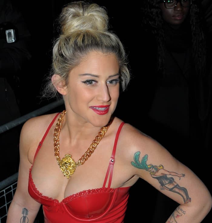 Katie Waissel at BRIT Awards - Universal Music Brits after-party hosted by Bacardi at Soho House Pop-Up in London on February 19, 2014