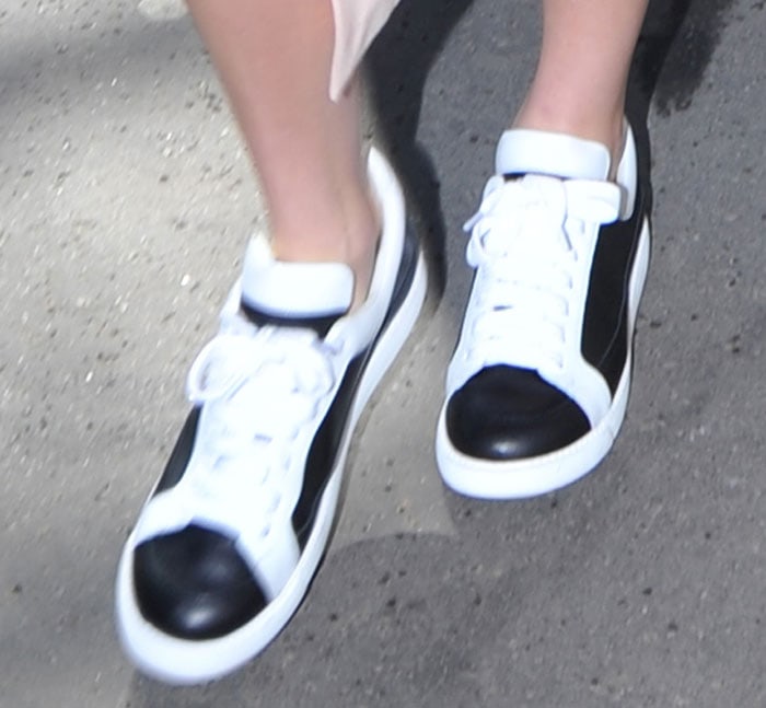 Kendall Jenner's black-and-white sneakers