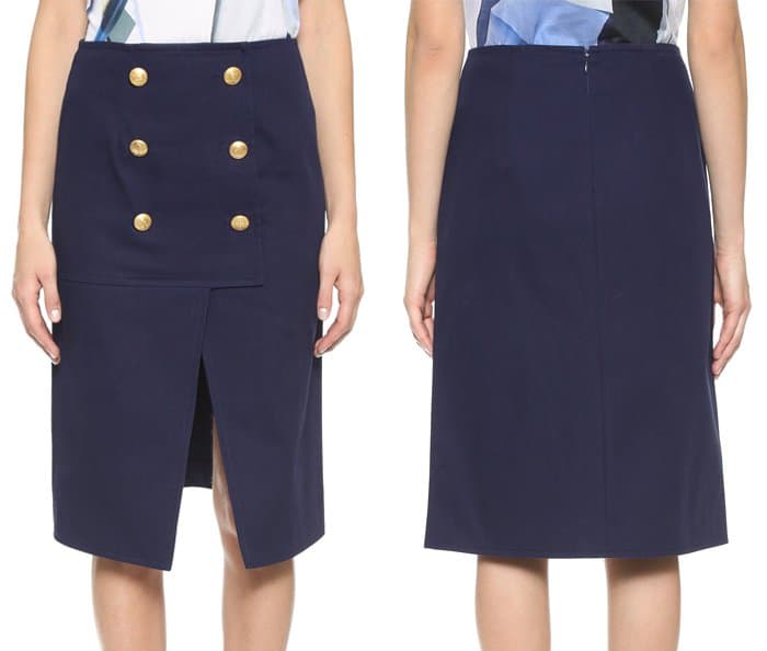 Kenzo A Line Skirt with Buttons