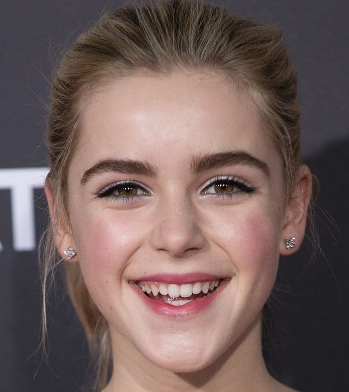 Kiernan Shipka's Norman Silverman Diamonds earrings