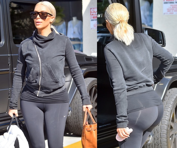 Kim Kardashian's turtleneck sweater from Drkshdw by Rick Owens